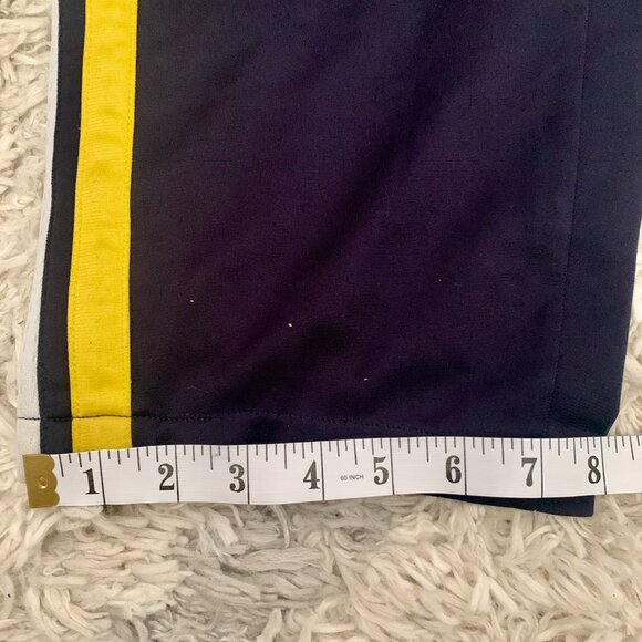 Vintage Y2K New Balance Track Pants Men's Small Navy Blue Yellow White Joggers - Picture 5 of 5